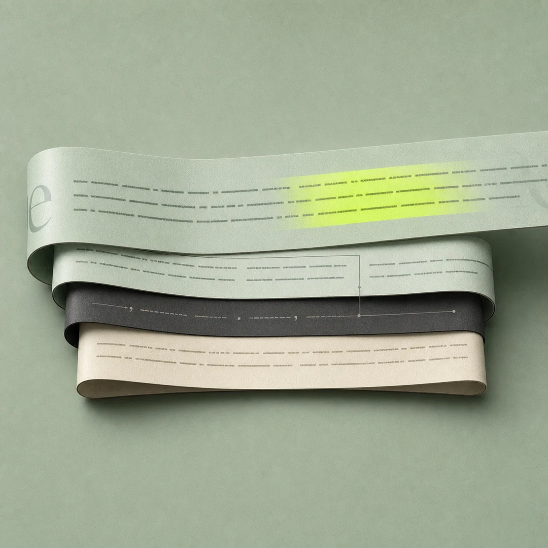A sentence unfolding into subject, action, and meaning